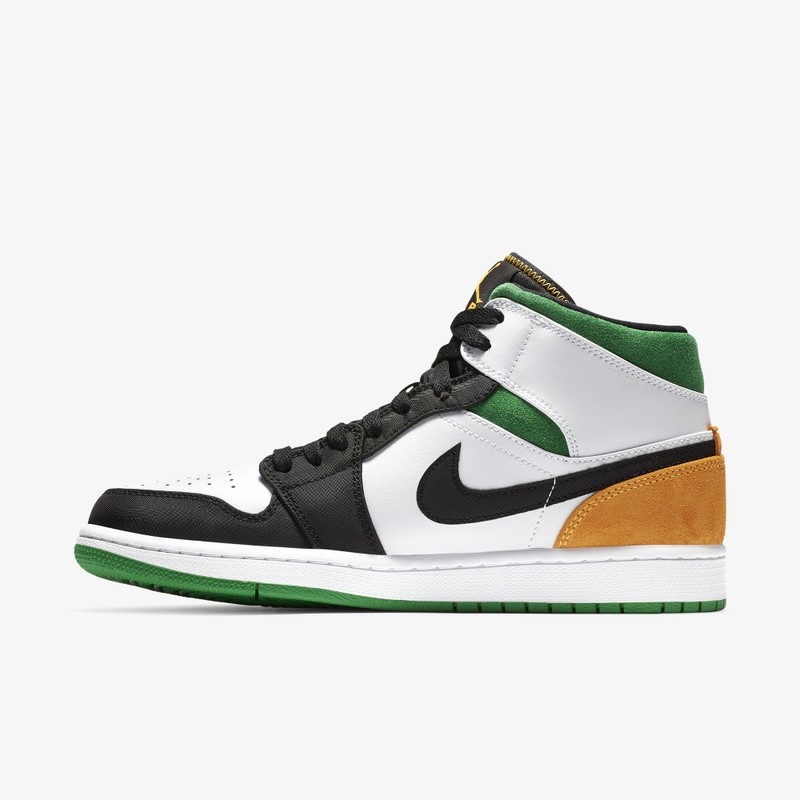 Black white and green jordan 1 sales